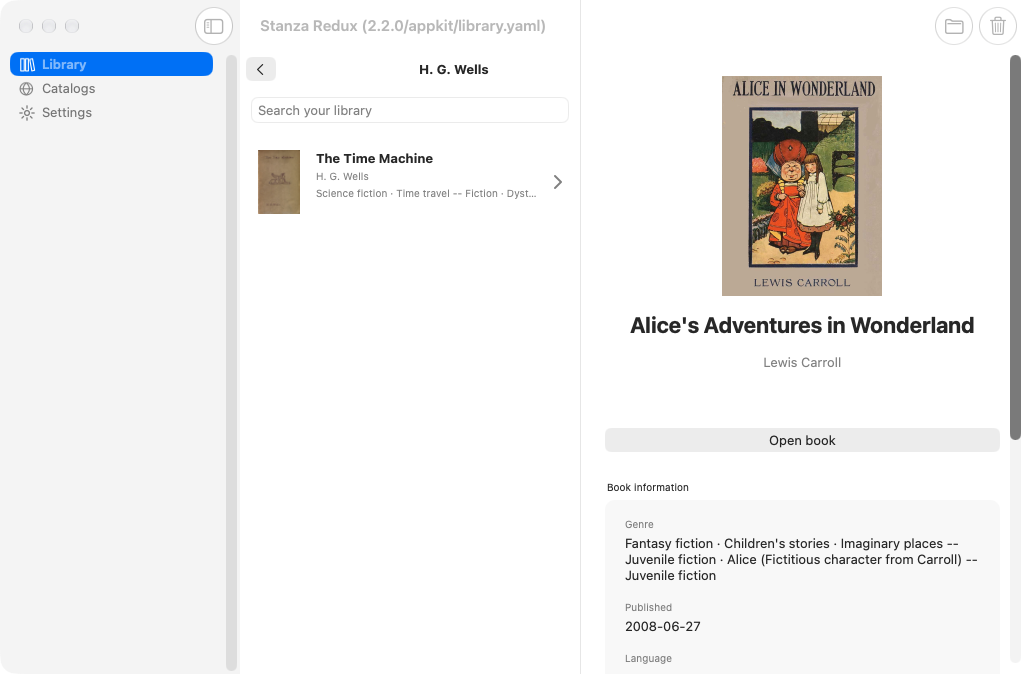 Library Author Books, macOS AppKit