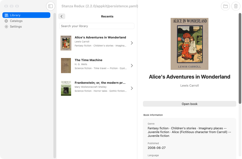Persistence Recents, macOS AppKit