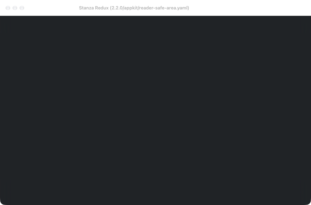 Reader Safe Area First Page, macOS AppKit