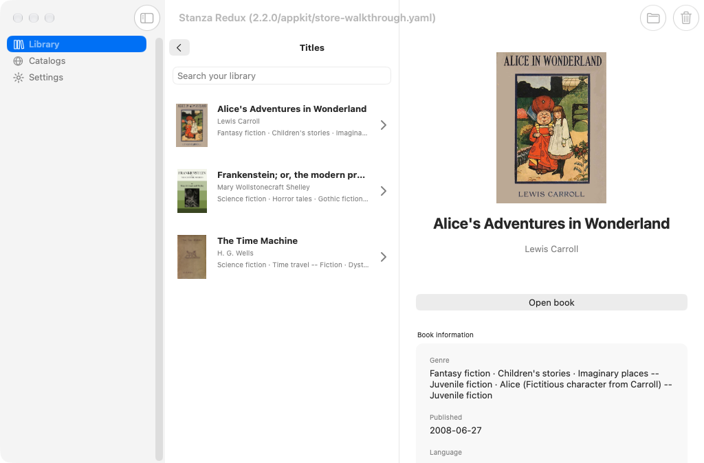 Library, macOS AppKit