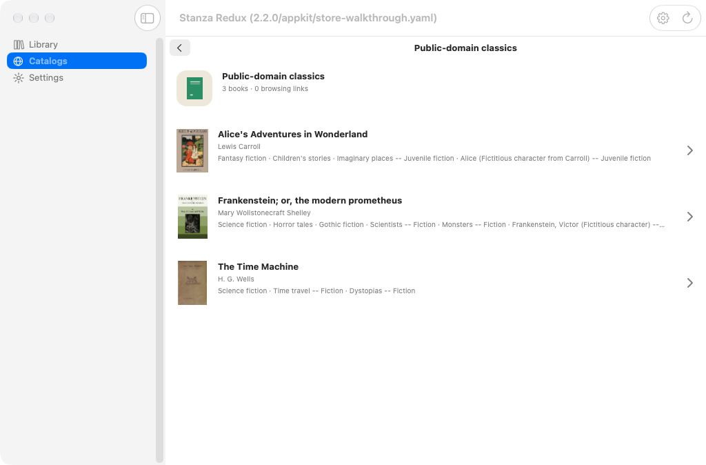 Catalogs, macOS AppKit