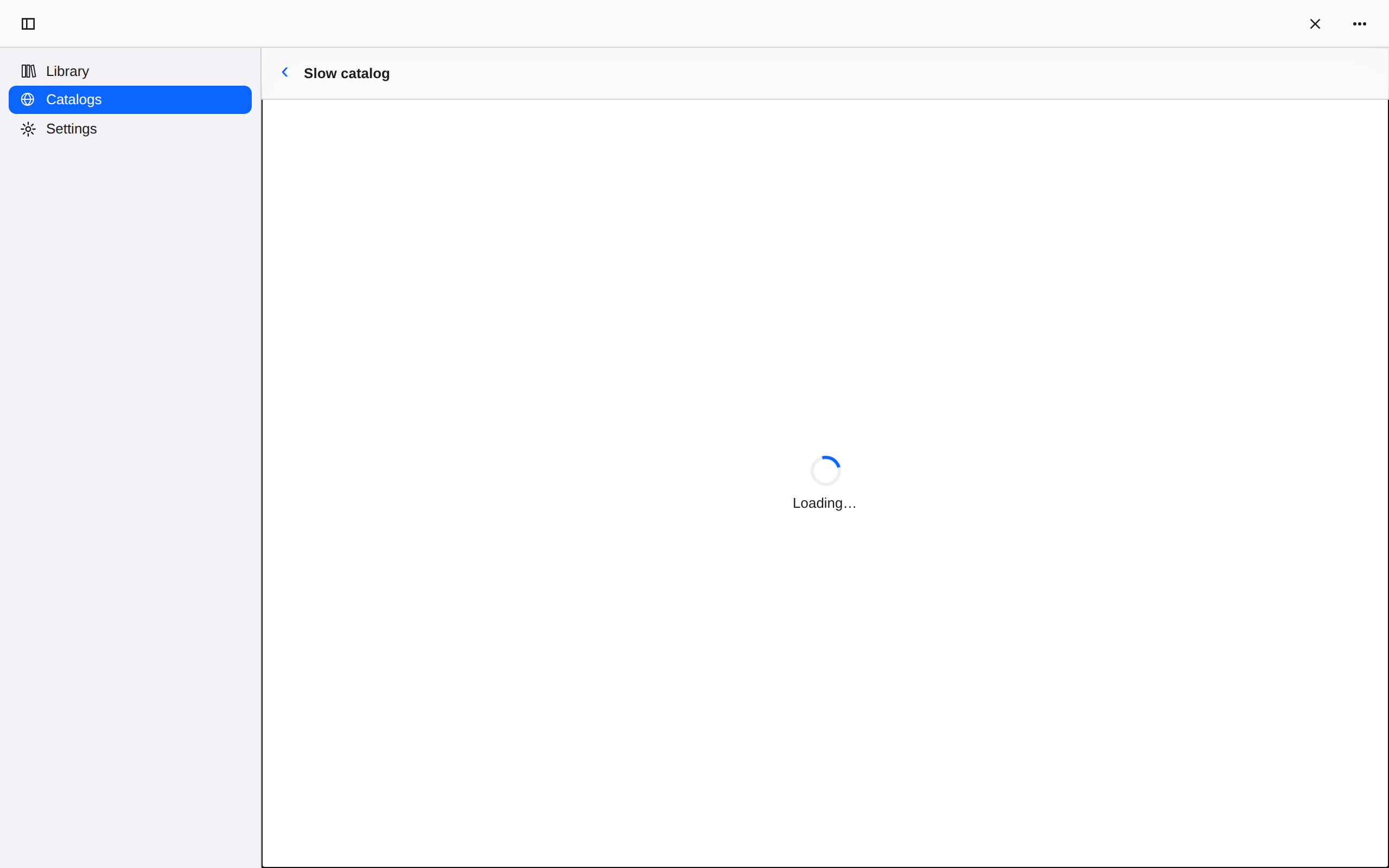 Catalog Loading, Web Web DOM