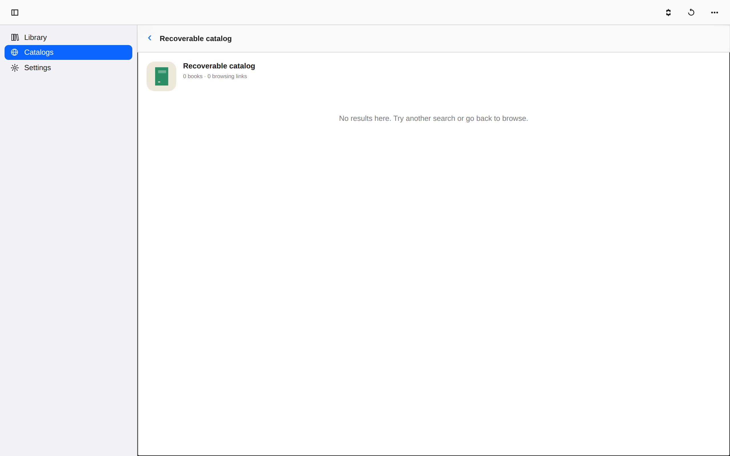 Catalog Recovered, Web Web DOM