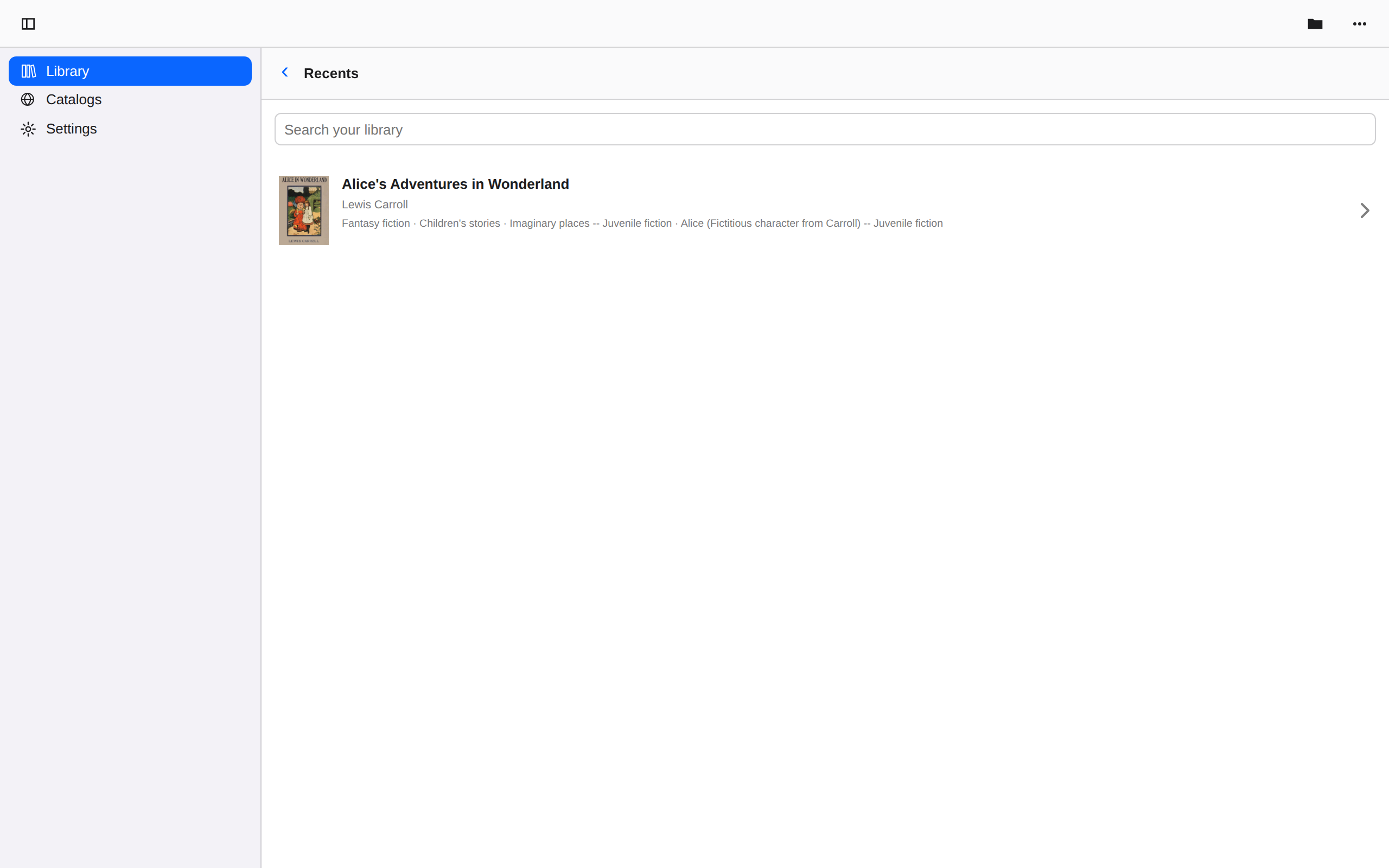 Library Recents, Web Web DOM