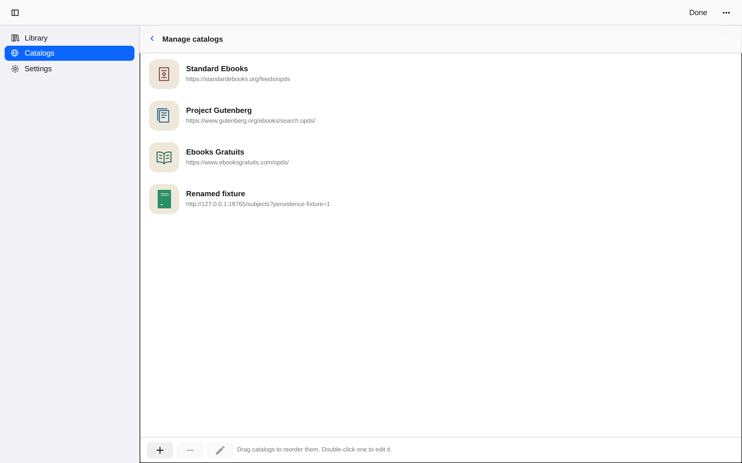 Persistence Catalog Edit, Web Web DOM