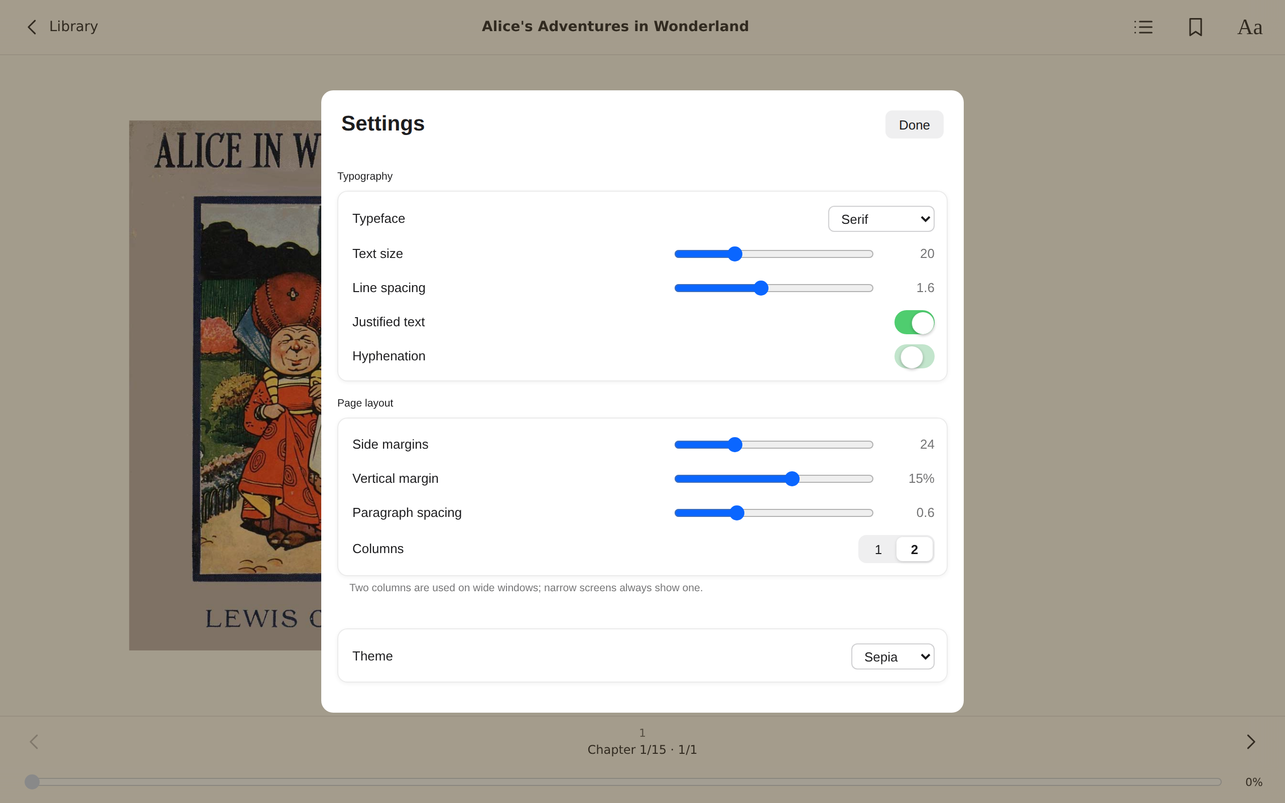 Reader Typography, Web Web DOM