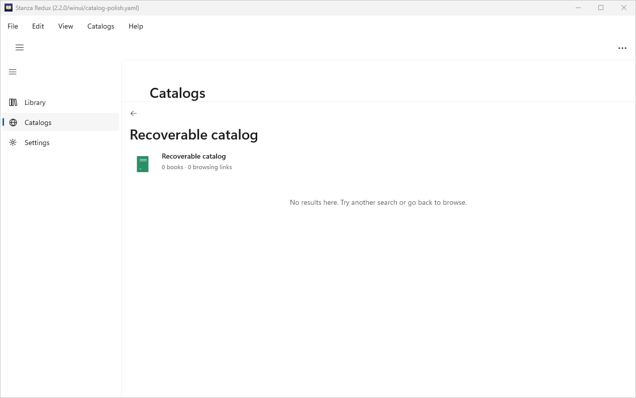 Catalog Recovered, Windows WinUI 3