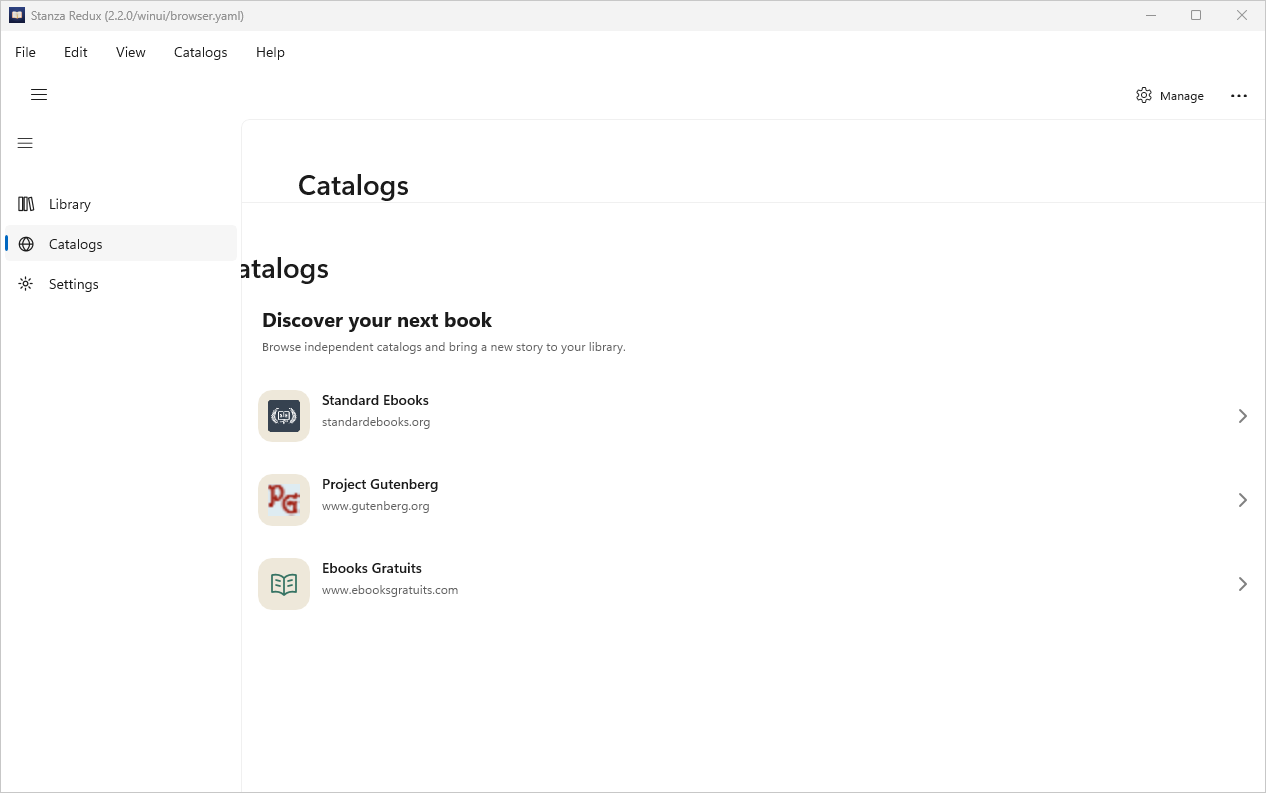 Catalog Root, Windows WinUI 3
