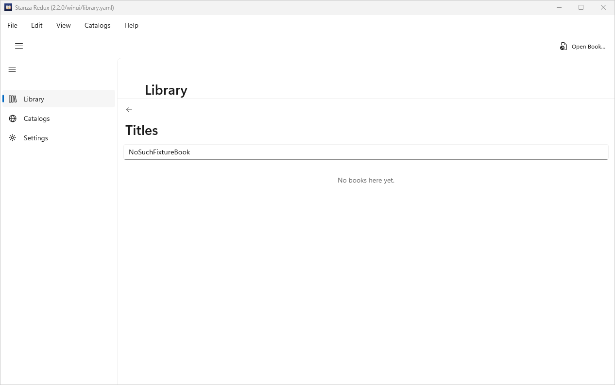 Library Empty Search, Windows WinUI 3