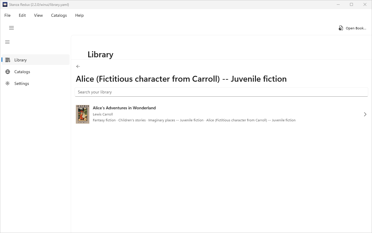 Library Genre Books, Windows WinUI 3
