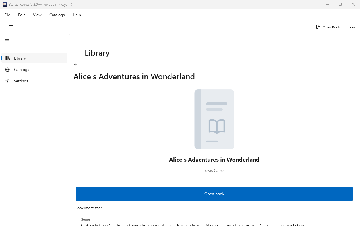 Local Book Overview, Windows WinUI 3