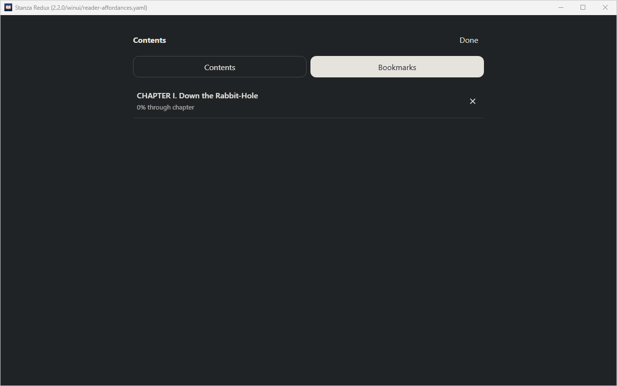 Reader Bookmarks, Windows WinUI 3