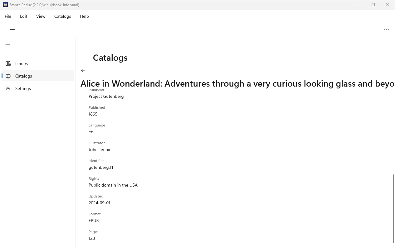 Remote Book Metadata, Windows WinUI 3