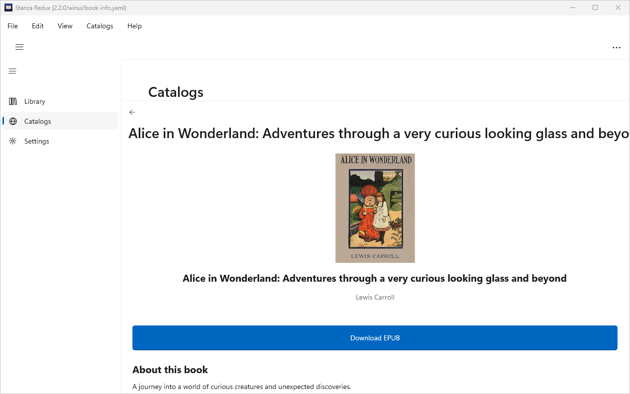 Remote Book Overview, Windows WinUI 3