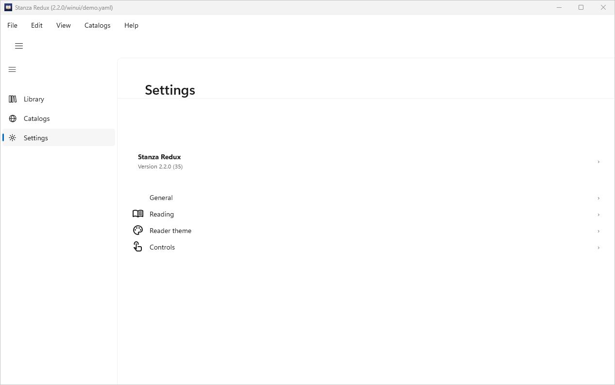 Settings Page, Windows WinUI 3