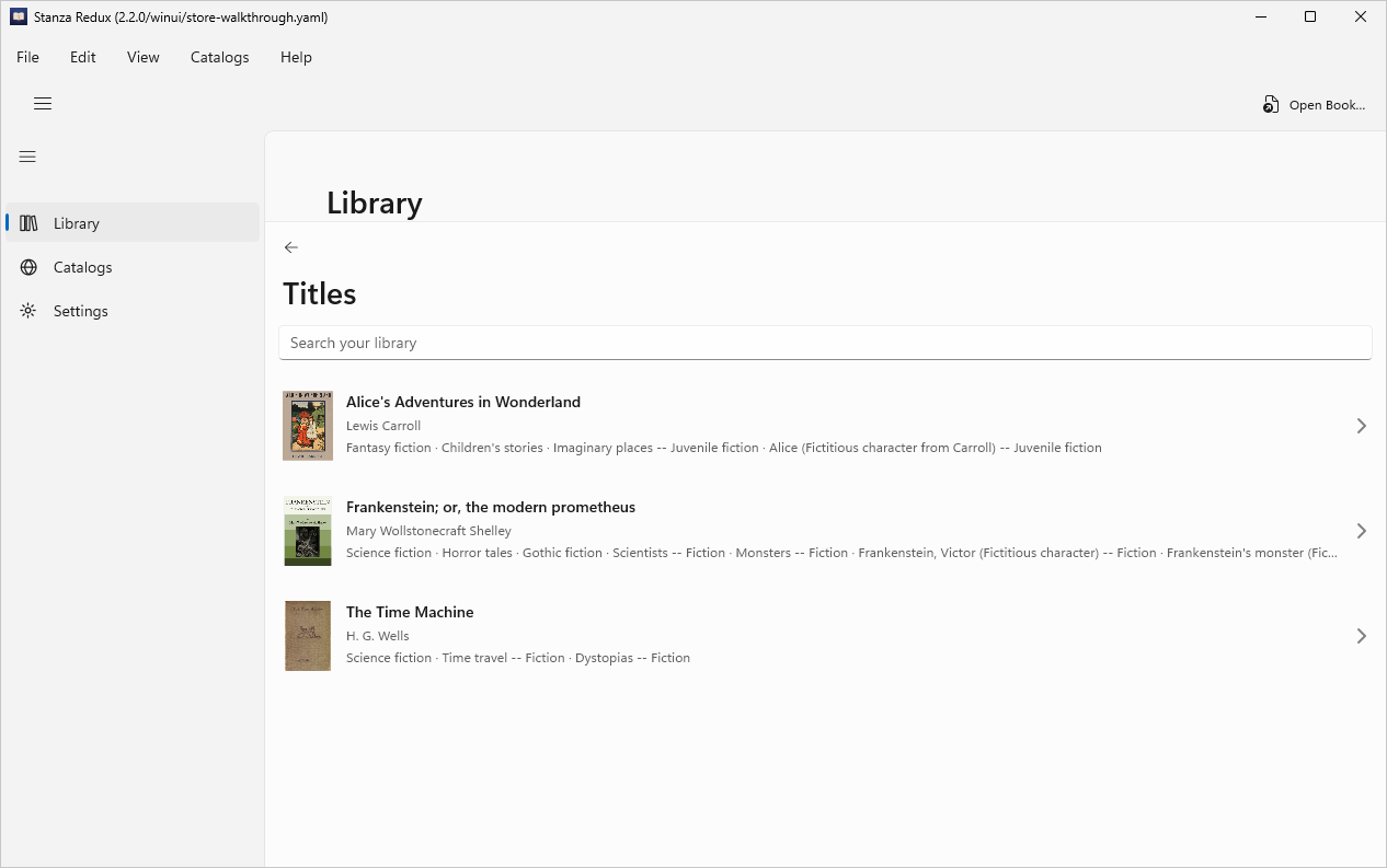 Library, Windows WinUI 3