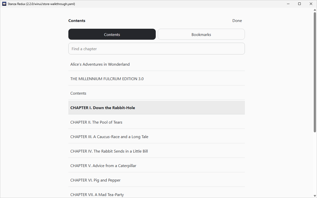 Contents, Windows WinUI 3